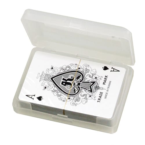 Promotional Playing Cards in Plastic Case in clear from Total Merchandise