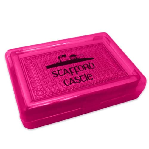 Playing Cards in Plastic Case in Pink