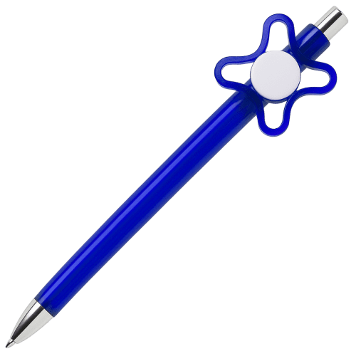 Custom Fidget Spinner Pens in Blue with a design from Total Merchandise