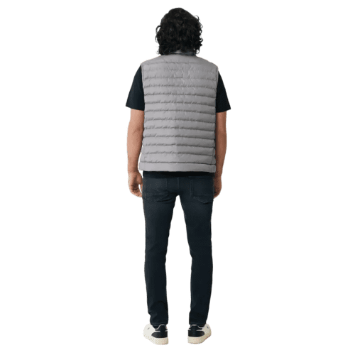 Customisable Men’s Meru Recycled Polyester Bodywarmer in Silver Grey from Total Merchandise