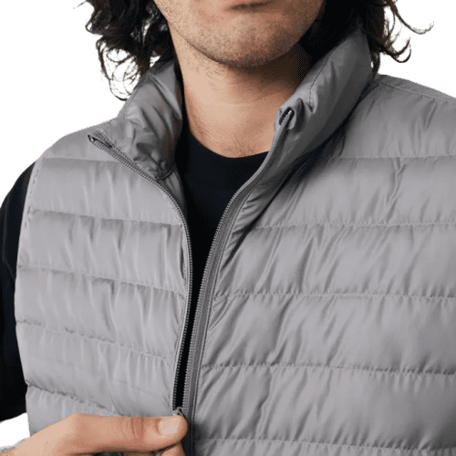 Personalisable Men’s Meru Recycled Polyester Bodywarmer in Silver Grey from Total Merchandise