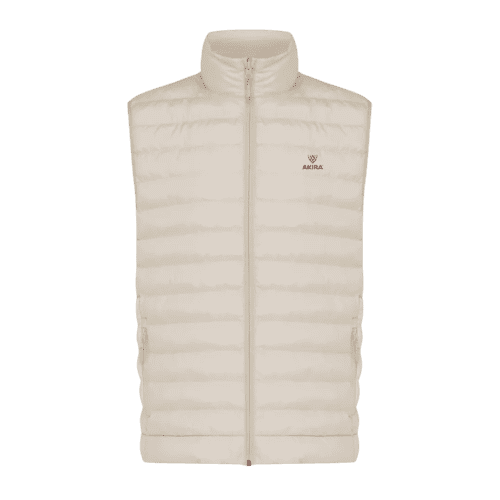 Customisable Men’s Meru Recycled Polyester Bodywarmer in Beige from Total Merchandise