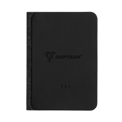 Promotional Travelfinder Passport Holder with Worldwide Locating in Black from Total Merchandise