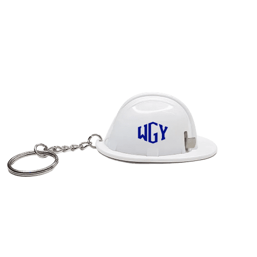 Personalisable Hard Hat Tape Measure in White customised with your logo from Total Merchandise