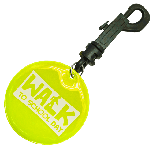 Reflective Bag Clip in Fluorescent Yellow