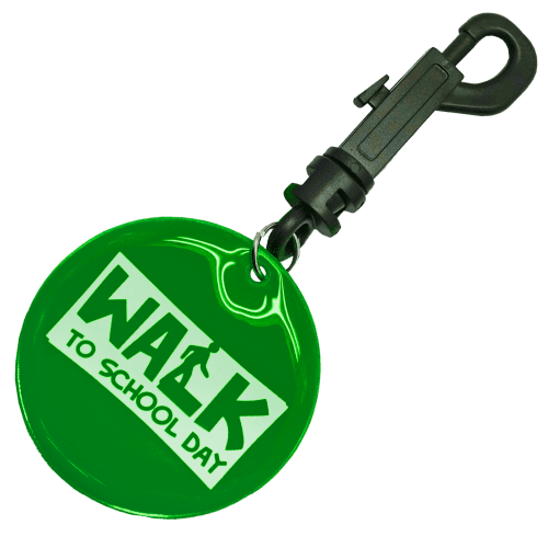 Reflective Bag Clip in Green