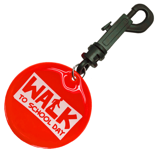 Reflective Bag Clip in Red