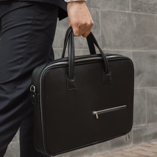 Logo Branded VINGA Bermond Laptop Bag in Black branded with your logo from Total Merchandise