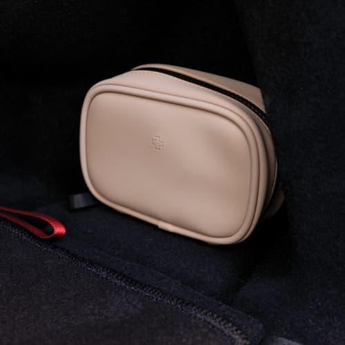 Logo Printed VINGA Baltimore First Aid Kit in Greige branded with your logo from Total Merchandise