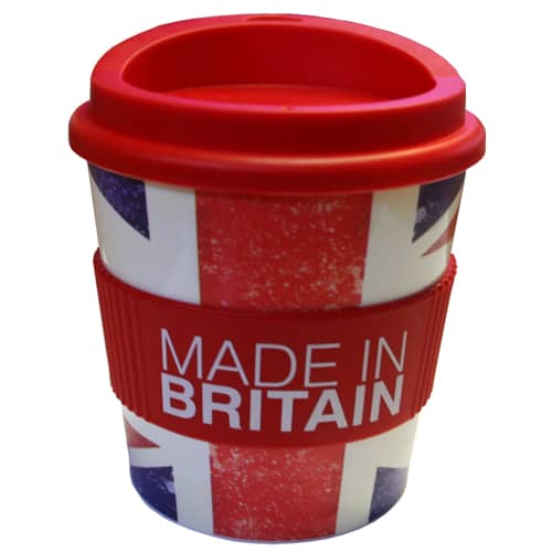 250ml Brite Primo Americano Mugs in White/Red