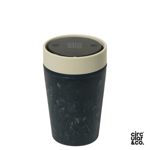 Promotional 8oz Circular & Co. Reusable Coffee Cup Made From Recycled Fabric in Ecru