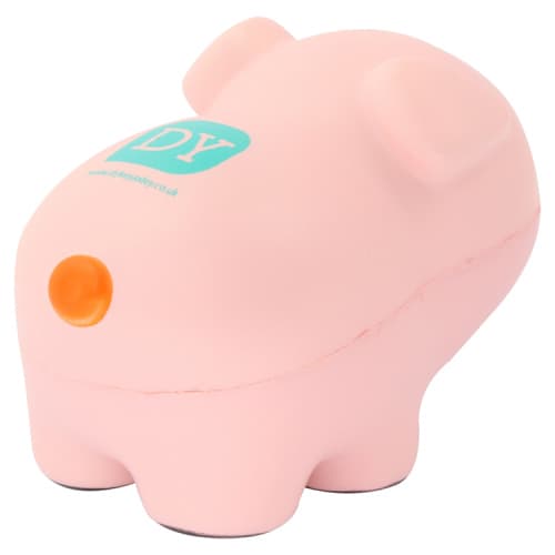 Branded Stress Pigs with a company logo printed from Total Merchandise