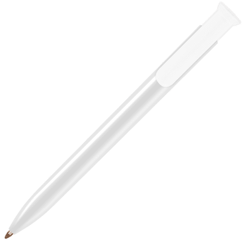 Customisable Absolute® biofree GRS Recycled Ballpen in White printed with your company logo