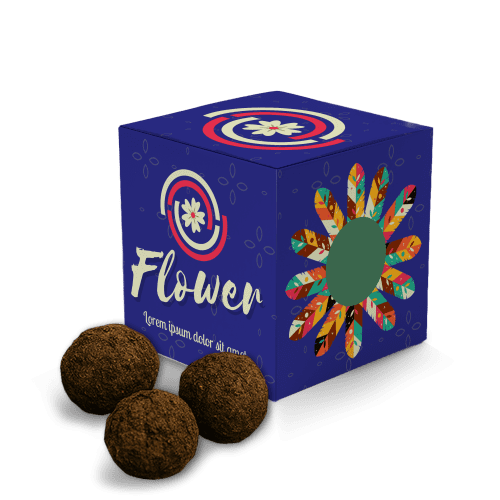 Custom Branded Seed Ball Cubes in White printed with your company logo from Total Merchandise