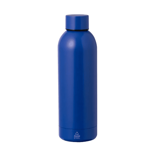 Promotional Recycled Corvo bottle in Blue with a design from Total Merchandise