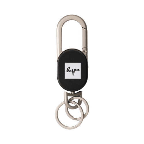Customisable Keyfinder Keychain with Worldwide Locating & USB C in Black from Total Merchndise