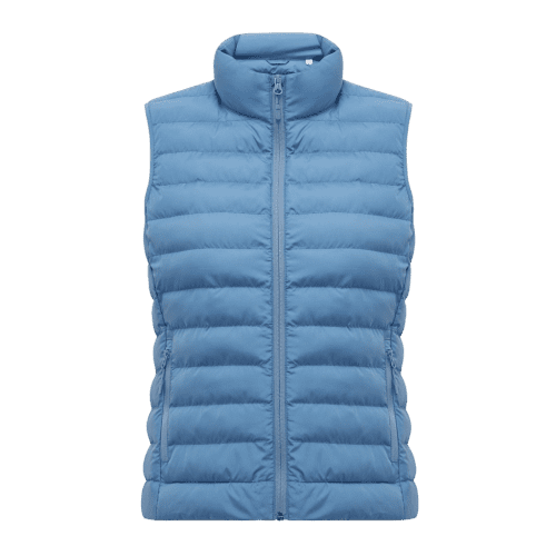 Printed Women's Meru Recycled Polyester Bodywarmer in Blue Moon branded with your company logo