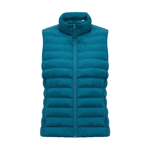 Customised Women's Meru Recycled Polyester Bodywarmer in Dark Teal branded with your company logo