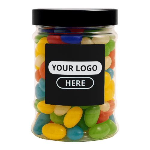 380ml Jar of Jelly Beans in Black