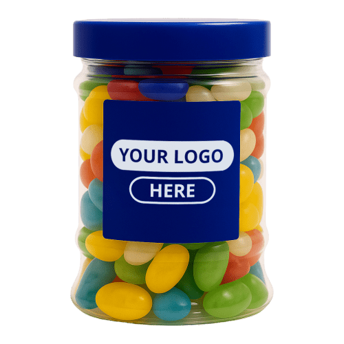 380ml Jar of Jelly Beans in Blue