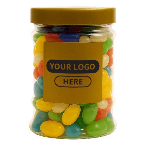 380ml Jar of Jelly Beans in Gold