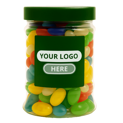 380ml Jar of Jelly Beans in Green