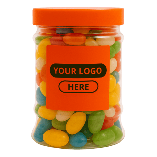 380ml Jar of Jelly Beans in Orange