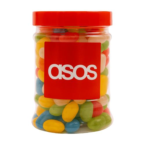380ml Jar of Jelly Beans in Red