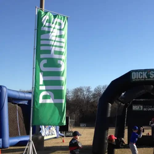 4m Double Sided Graphic Wind Dancer Flag Kit in White branded with your logo from Total Merchandise