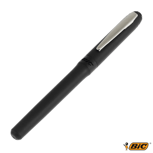Printed BiC Grip Roller Pens in Black from Total Merchandise