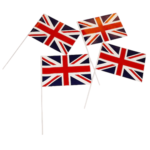 Logo Branded A5 Hand Waving Flag in White printed with your full colour logo from Total Merchandise