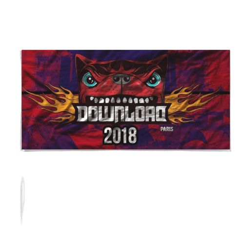 Custom Branded Large Hand Waving Textile Flag in White printed with your logo from Total Merchandise