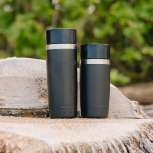 Lifestyle image of the YETI Rambler 16oz Travel Bottle with Commuter Cap from Total Merchandise