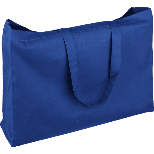 Customisable OEKO-TEX® Cotton Shopping Bag in Blue printed with your logo from Total Merchandise