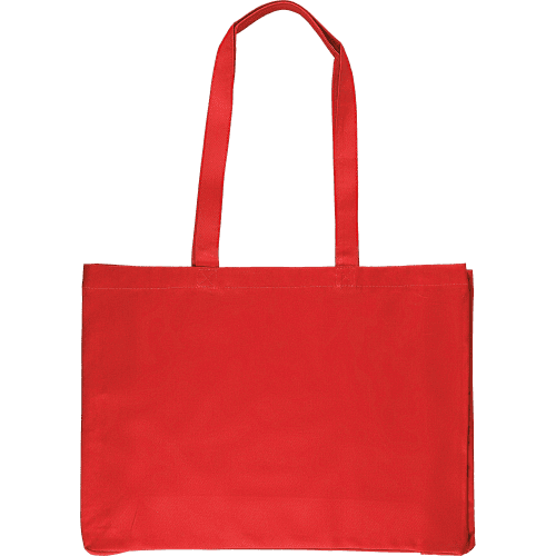 Logo Branded OEKO-TEX® Cotton Shopping Bag in Red printed with your logo from Total Merchandise