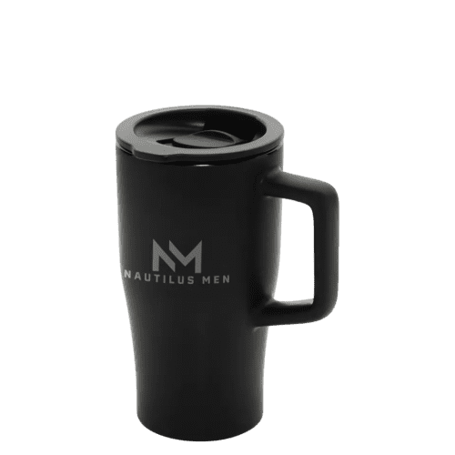 Promotional 490ml Ceramic Luxe Quencher Tumbler in Black branded from Total Merchandise