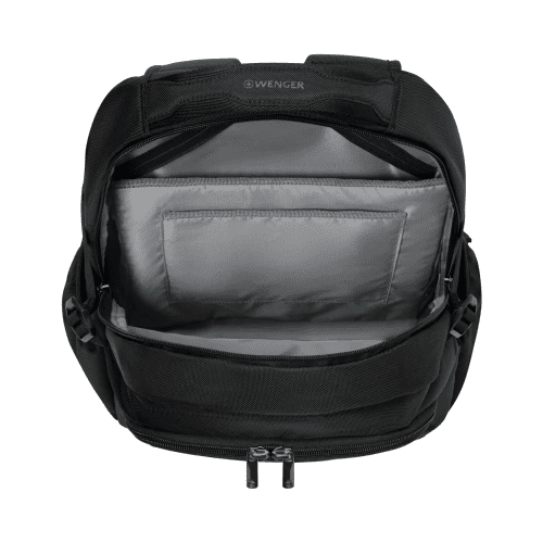 Logo Branded Wenger XE Ryde Backpack in Black branded with your logo from Total Merchandise