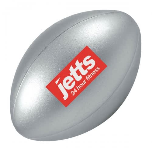 Stress Rugby Ball in Silver
