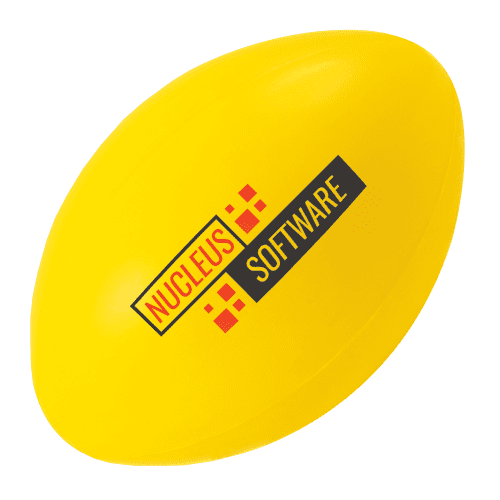 Stress Rugby Ball in Yellow