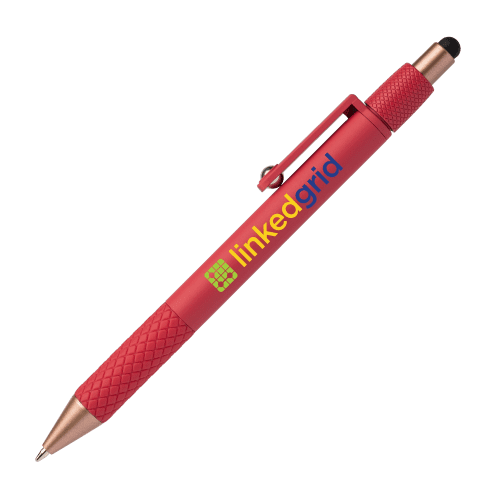Branded Nora Recycled Plastic Relax Fidget Stylus Pen from Total Merchandise