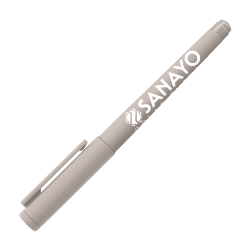 Customisable Aeris Recycled Plastic Monochrome Gel Pen in Dune Warm Grey from Total Merchandise