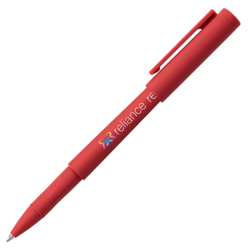 Customised Aeris Recycled Plastic Monochrome Gel Pen in Red from Total Merchandise