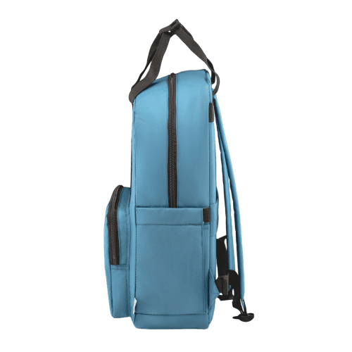 Branded Majesty 300D rPET Laptop Backpack in Blue branded with your logo from Total Merchandise