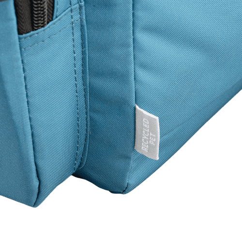 Printed Majesty 300D rPET Laptop Backpack in Blue branded with your logo from Total Merchandise