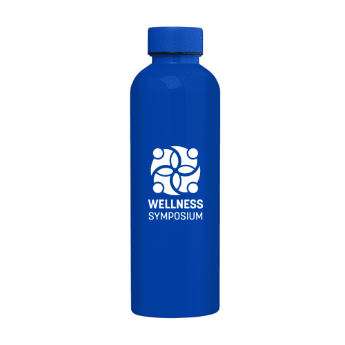 Promotional rPET Glossy Monochrome Leakproof Bottle in Royal Blue from Total Mercahndise