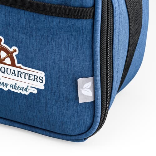 Close up image of the Helsinki rPET PEVA Lined Lunch Cooler Bag from Total Merchandise