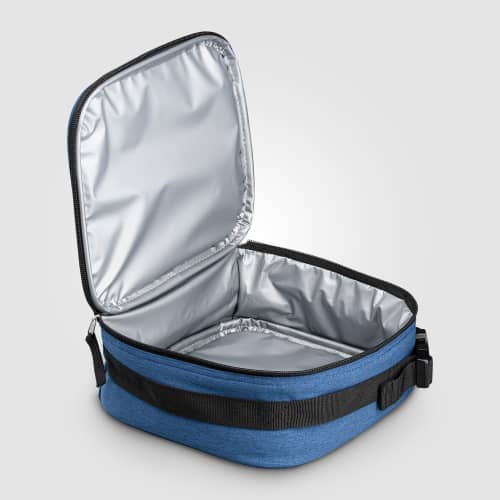 Close up image of the Helsinki rPET PEVA Lined Lunch Cooler Bag from Total Merchandise