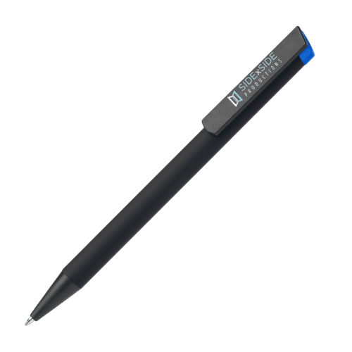 Custom Branded Volos Recycled Aluminium Ballpoint Pen in Royal Blue from Total Merchandise