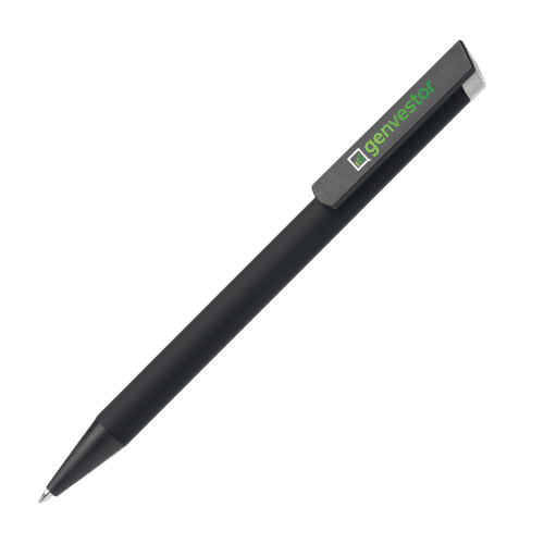 Custom Printed Volos Recycled Aluminium Ballpoint Pen in Silver from Total Merchandise