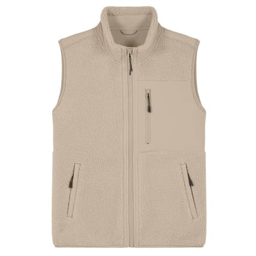 Personalised Unisex Stanley Stella Sleveless Sherpa Jacket in Desert Dusk from Total Merchandise